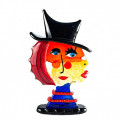 ZELDA Picasso inspired top hat woman head