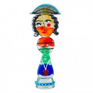 Murano scultura di testa ispirata allo stile di Picasso