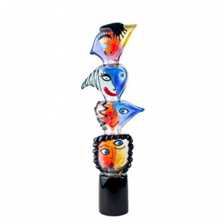 Venezia scultura facce colorate di design contemporaneo