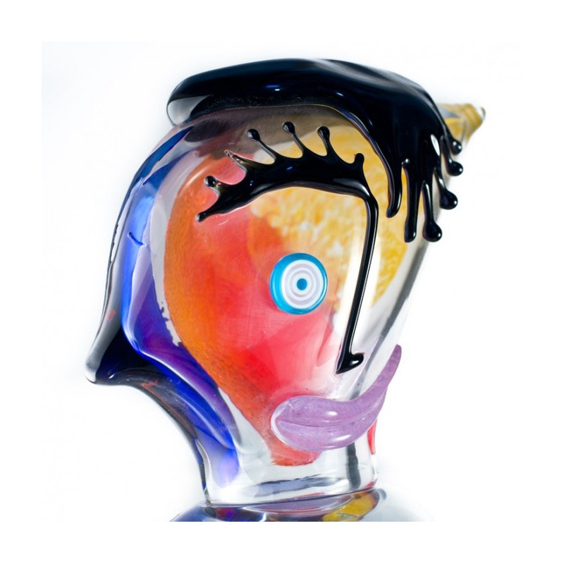 scultura decorativa figura umana su base cilindrica