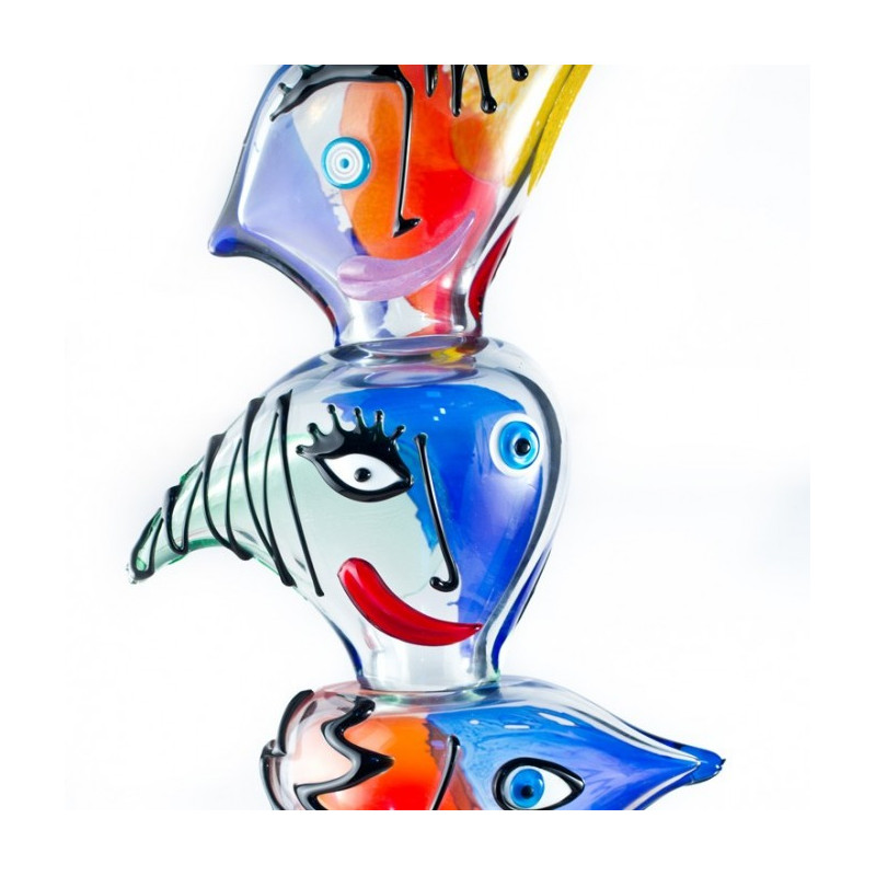 faces sculpture object of modern style decoration