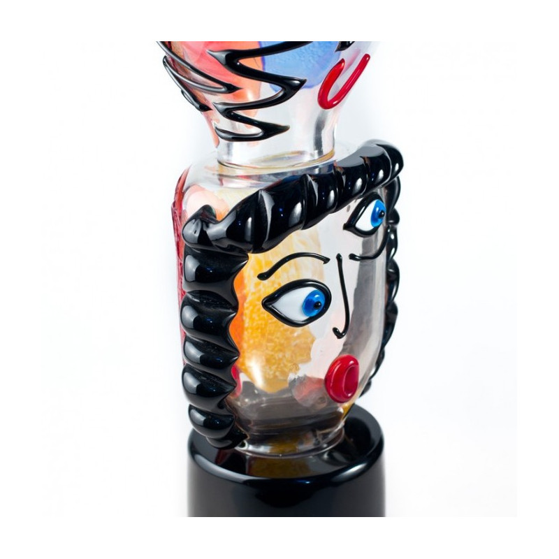 Murano glass face sculpture for interiors
