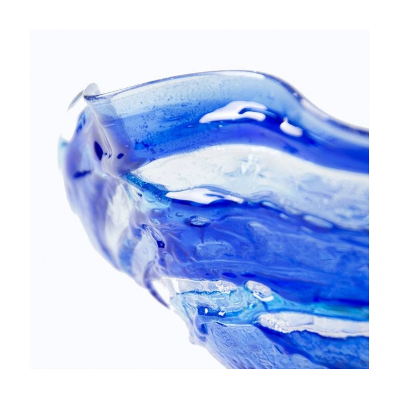 Blue and white blown-glass centerpiece Made in Italy