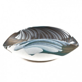 Venice centerpiece in ivory and turquoise glass of modern design