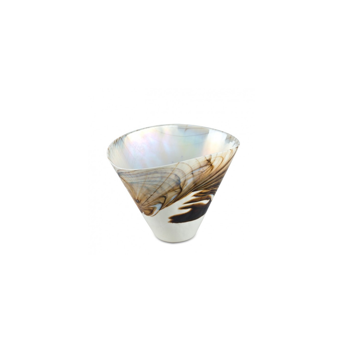 Elegant Ivory Glass Cup | Original Murano Glass