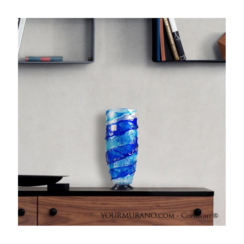 Interior design glass vase Made in Italy