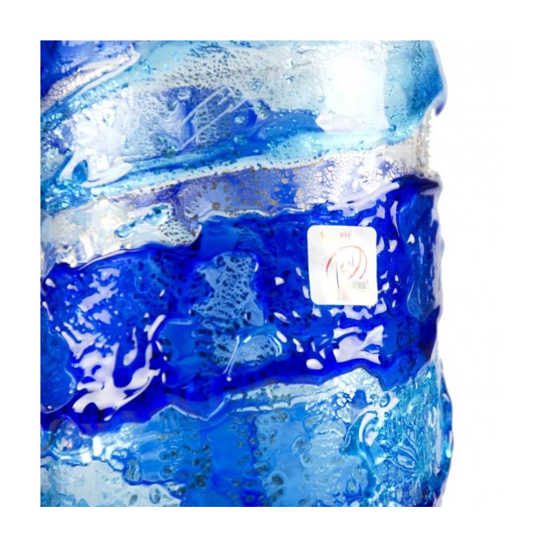 Vaso blu in autentico vetro di Murano