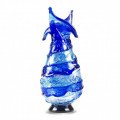 LAGUNA Vaso decorativo blu in vetro