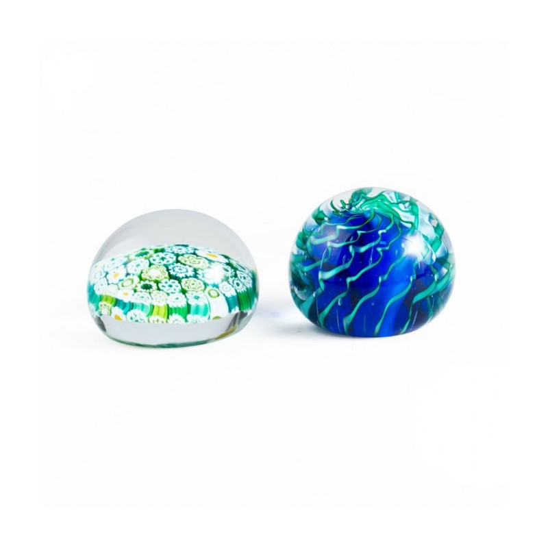 CLAYTON two rounded modern paperweights