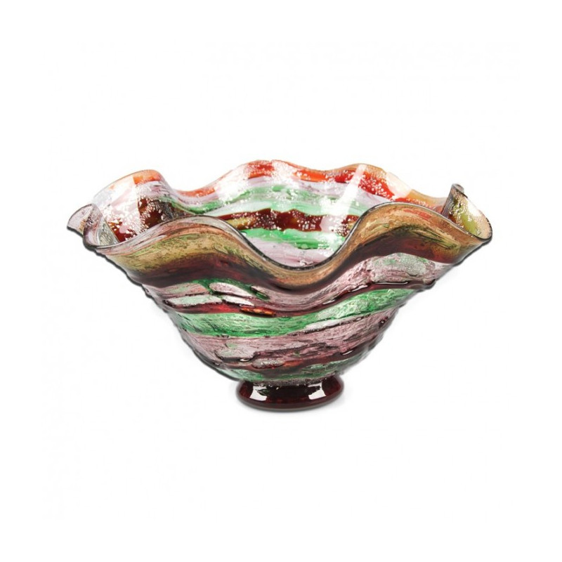 Centrotavola multicolore in vetro di Murano