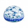 ALAMEDA blue and white paperweight
