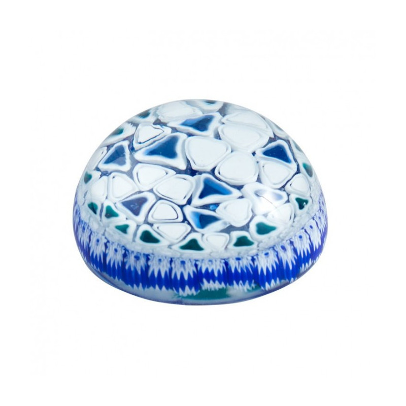 ALAMEDA blue and white paperweight