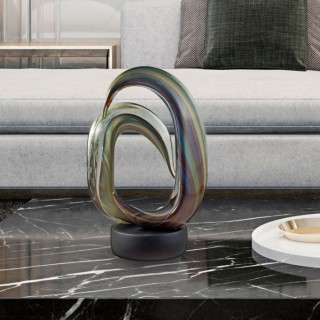 abstract sculpture with round base for home decor