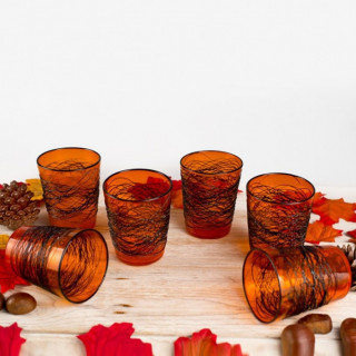 Collectible set of orange tumblers