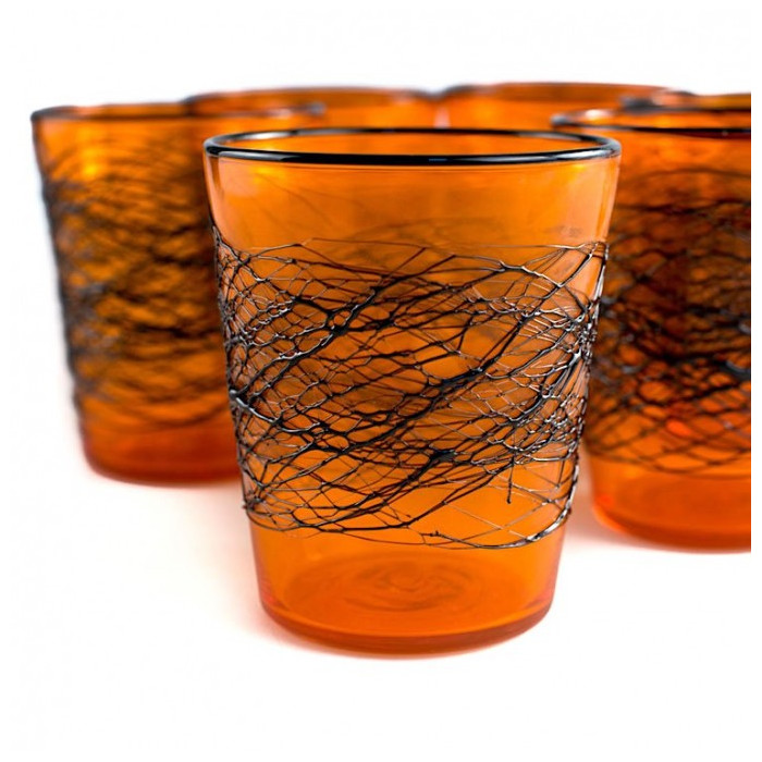 Set di bicchieri artigianali in vetro veneziano