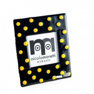 PIC elegant glass frame with yellow pois