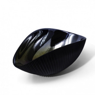 Venice centerpiece in black glass of modern design