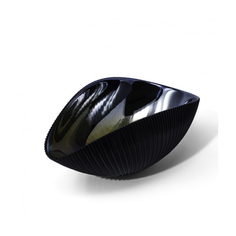 Venezia centrotavola in vetro nero di design moderno