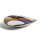 Venice centerpiece in white glass of modern design