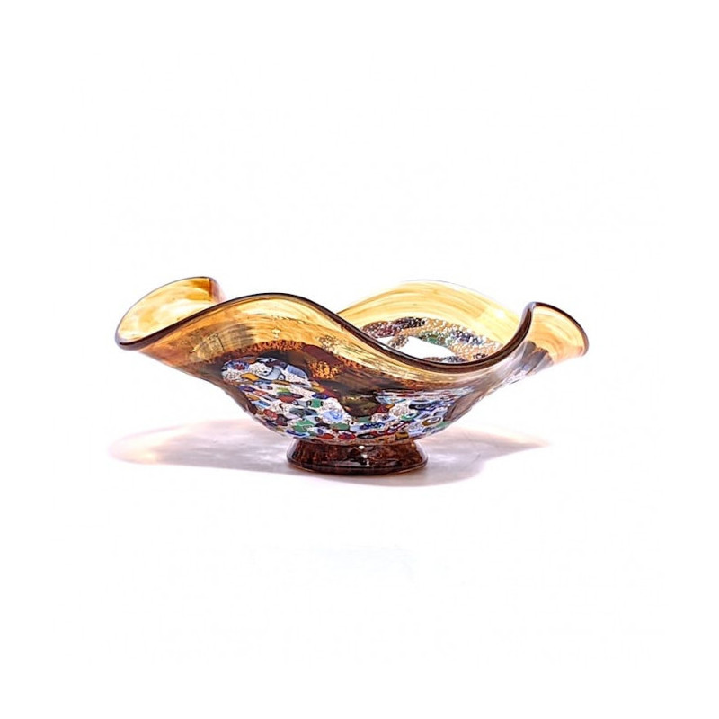 Murano glass amber centerpiece modern design