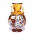 DAISY amphora shape amber vase