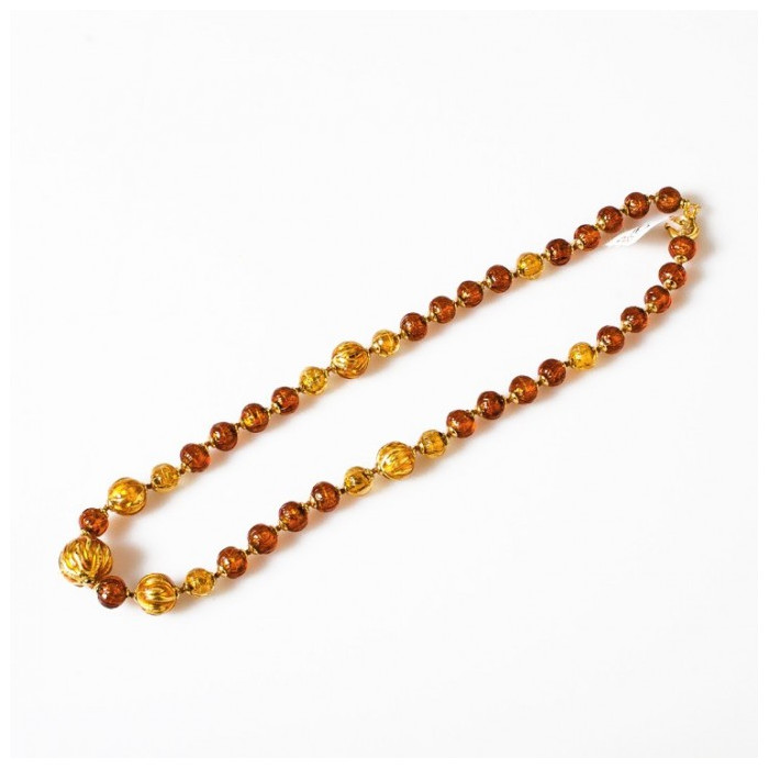 Elegant Murano Glass Necklace gold 