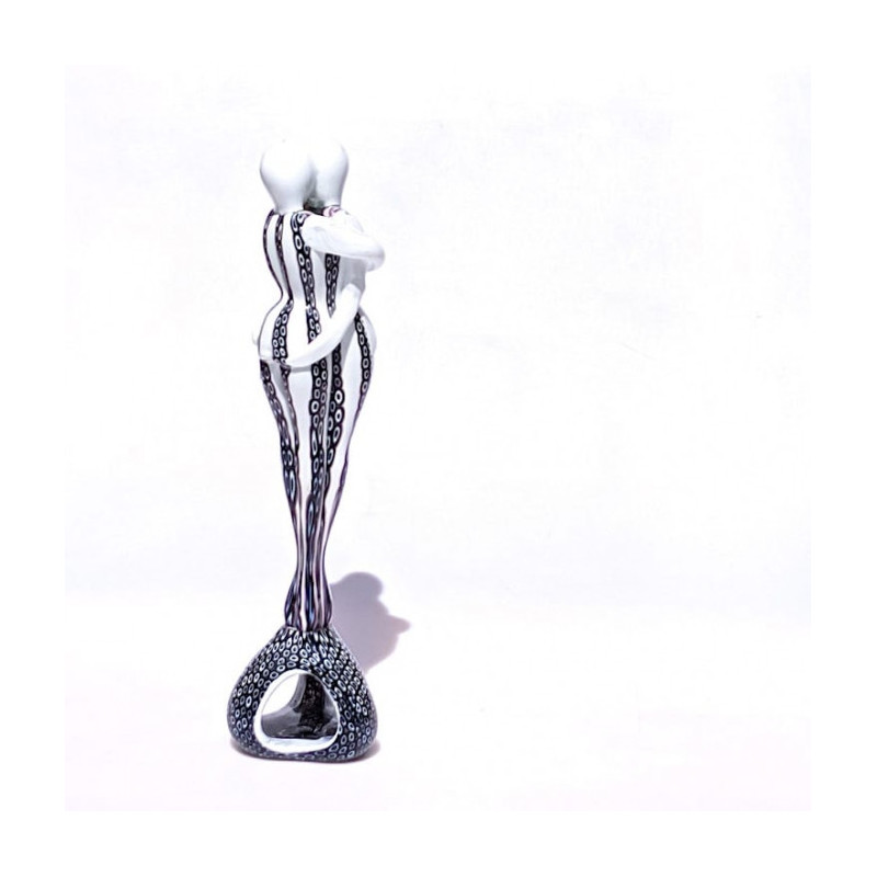 lovers sculpture in white glass gift idea