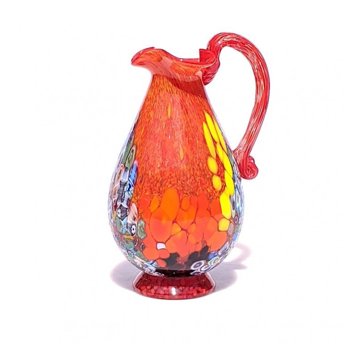 Colorful carafe in murano glass