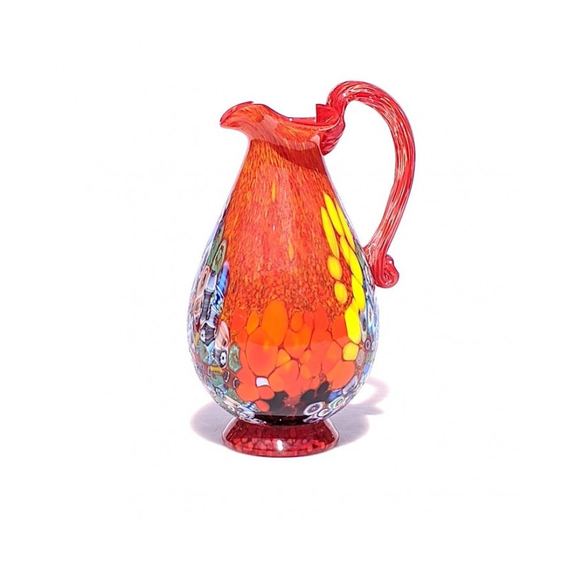 Colorful glass carafe Made in Italy
