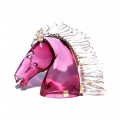 ANDROMEDA pink horse head with details on gold