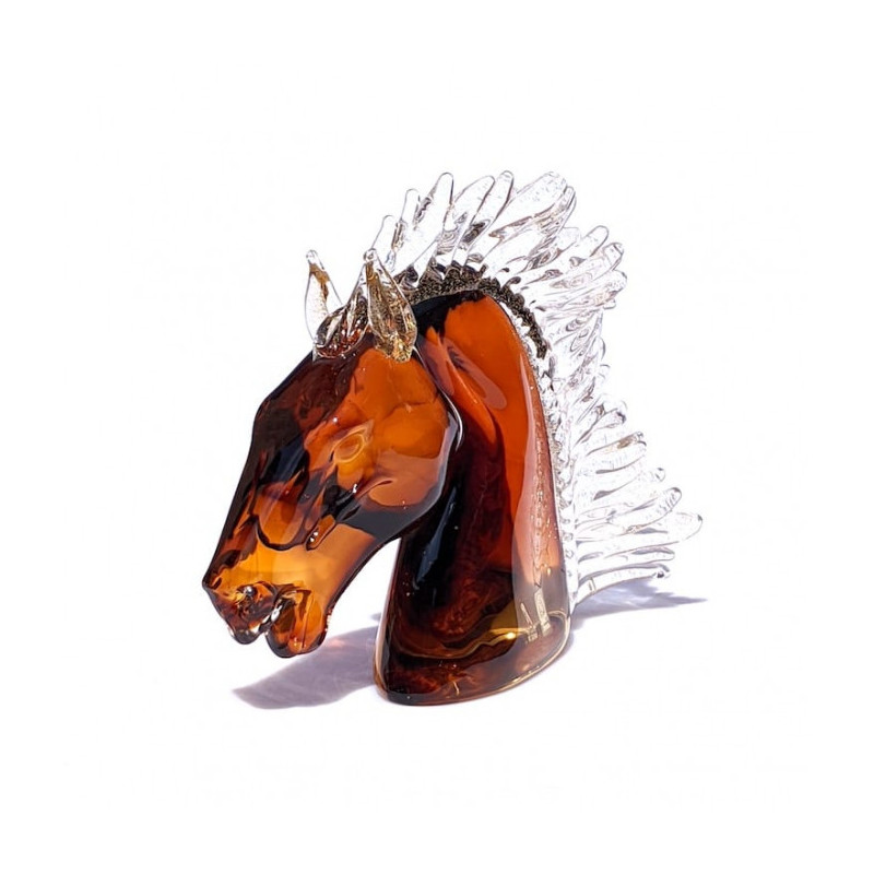 handcrafted horse head sculpture decorative object
