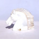 Murano white glass horse sculpture