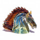 Murano multicolor glass horse sculpture