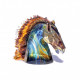 luxury decorative horse sculpture in blown glass