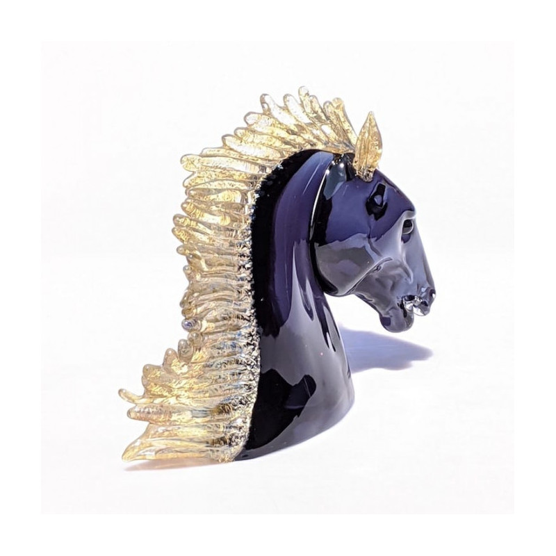 scultura testa di cavallo artigianale oggetto decorativo