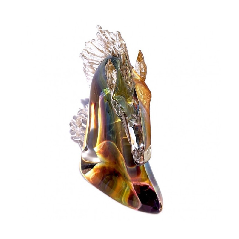 ITACA sculpture of horse head with crystal details