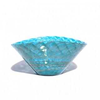 Venice centerpiece in blue glass of modern design