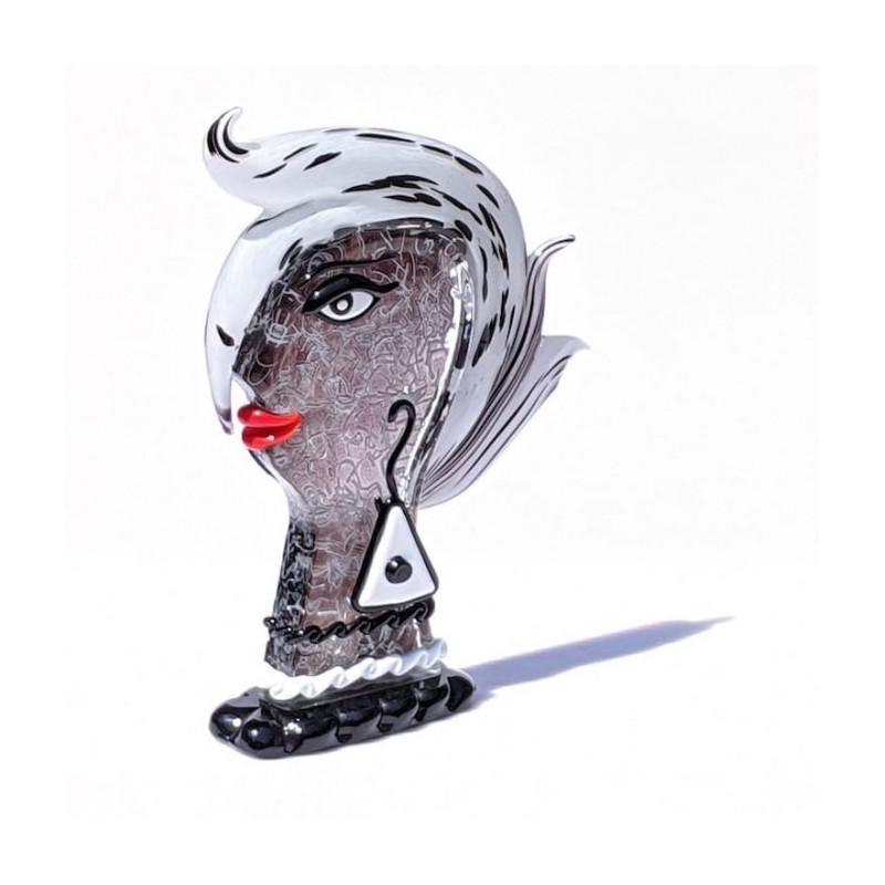 transparent modern woman head sculpture