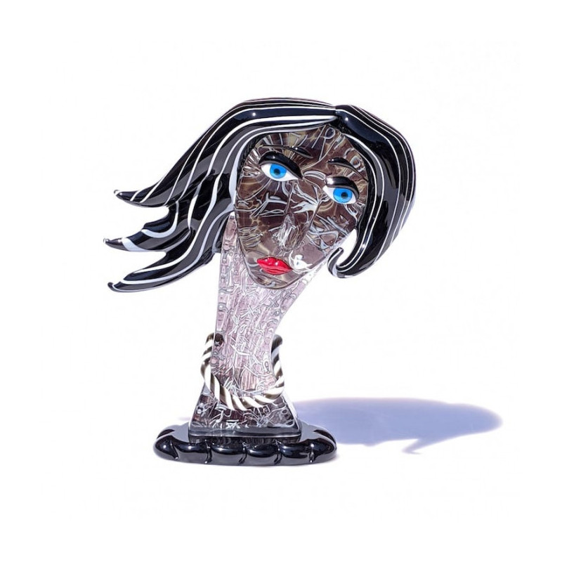 Murano head sculpture inspired by Picasso' style