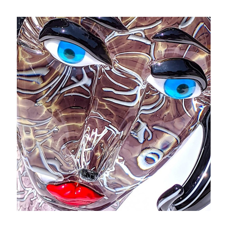 decorative modern head sculpture transparent