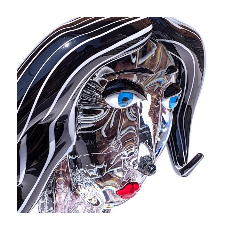 transparent modern woman head sculpture