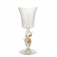 Venezia goblet in transparent glass with gold details