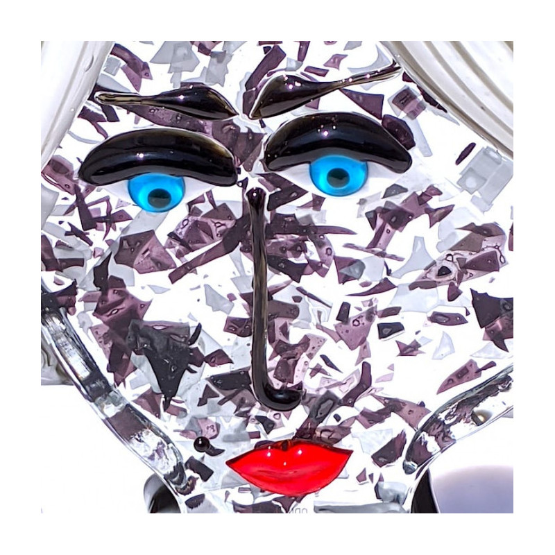 decorative modern head sculpture transparent