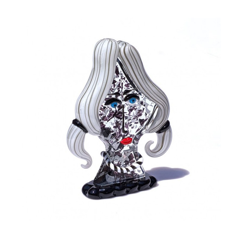 scultura di testa di design per arredo casa