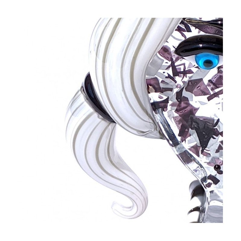 transparent modern woman head sculpture