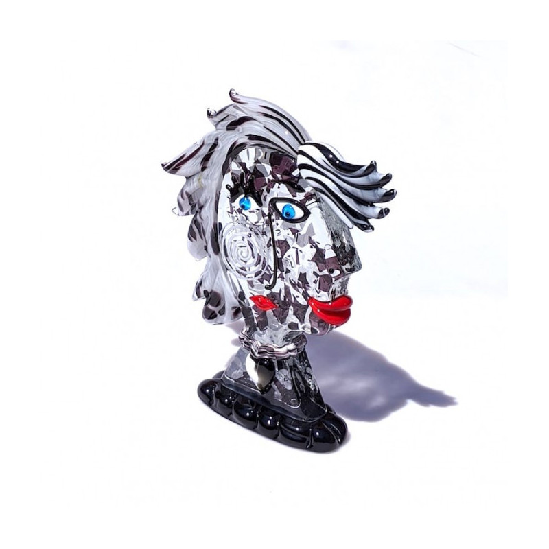 Scultura in vetro multicolore design moderno