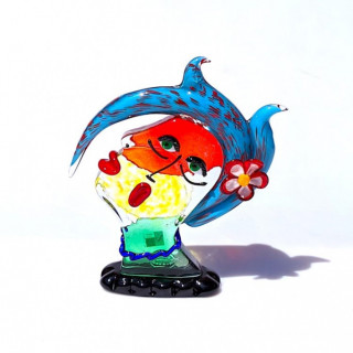 Murano scultura di testa ispirata allo stile di Picasso