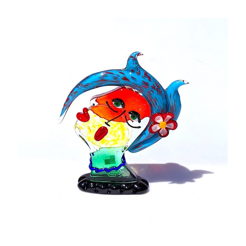 Murano head sculpture inspired by Picasso' style