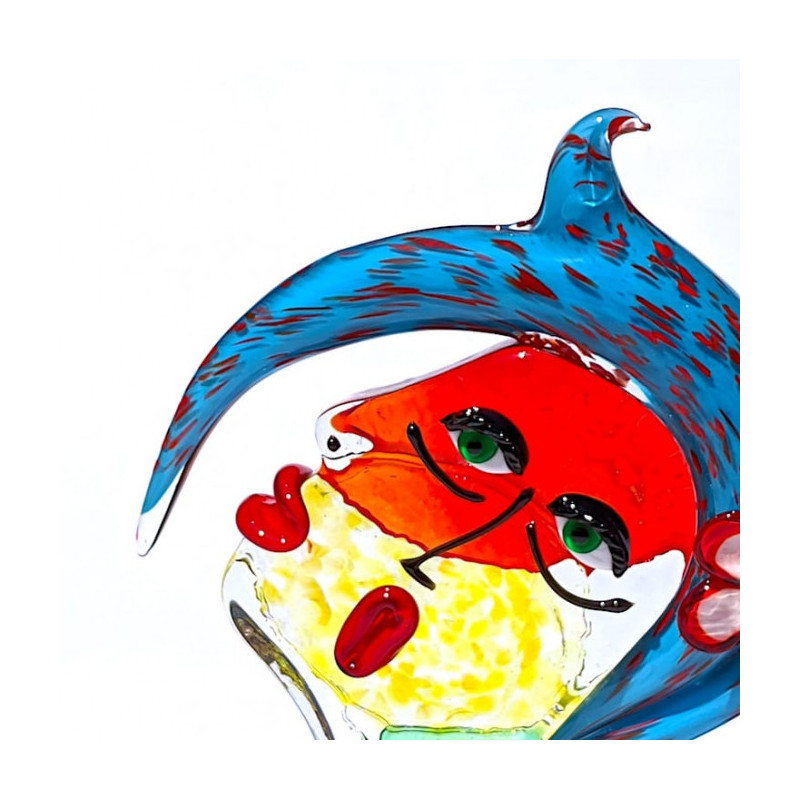 multicolor modern woman head sculpture