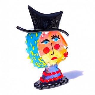Murano head sculpture inspired by Picasso' style